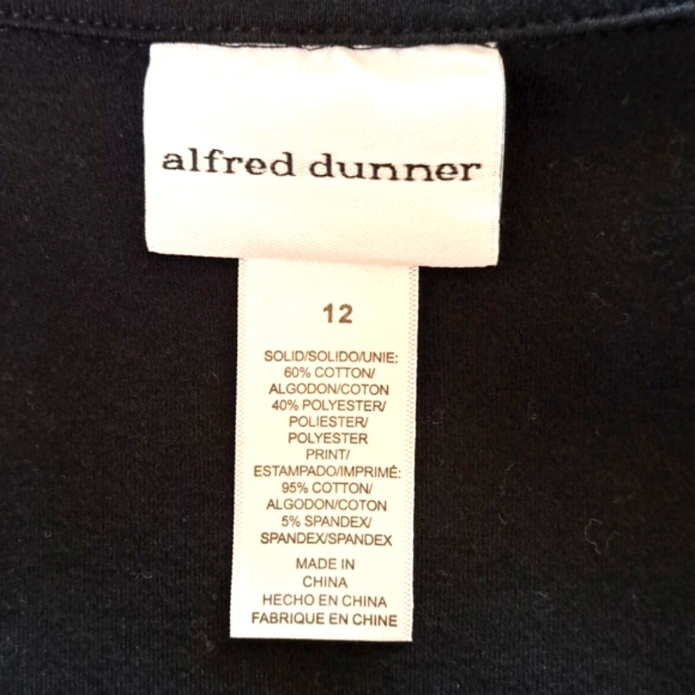 Alfred Dunner Black and Tan Blazer with Bold Design Size 12 - Picture 7 of 11